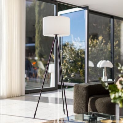 Lampadaire extérieur sans fil TAMBOURY Blanc Polypropylène H150CM