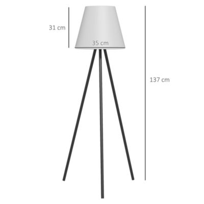 Lampadaire extérieur solaire LED trepied sans fil rechargeable USB réglable alu noir PE blanc