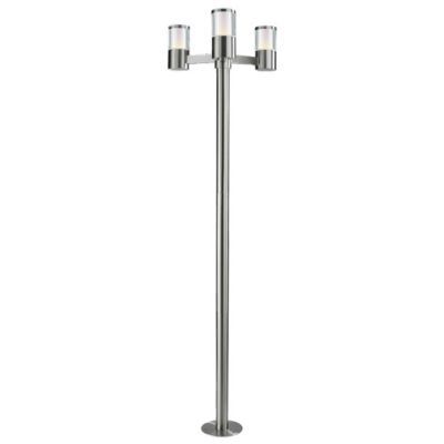 lampadaire exterieur taggia acier brosse h 188 cm e27 castorama