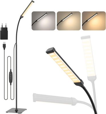 Lampadaire Flexible à Col de Cygne 120 LED 10W noir