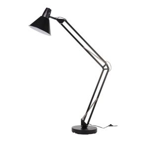 Lampadaire Harchies GoodHome E27 noir mat