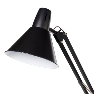 Lampadaire Harchies GoodHome E27 noir mat