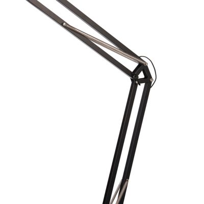 Lampadaire Harchies GoodHome E27 noir mat