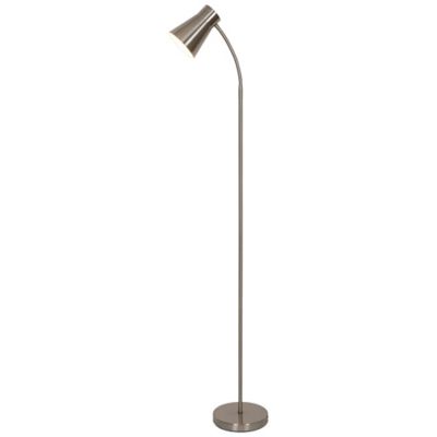 Lampadaire Hetange GoodHome E27 argent