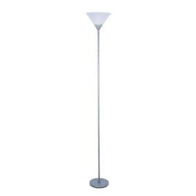 Lampadaire incandescent E27 gris mat