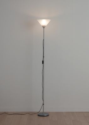 Lampadaire incandescent E27 gris mat