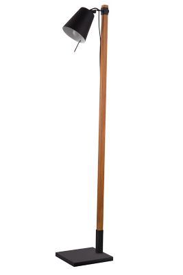 Lampadaire incandescent Menonry GoodHome E27 noir mat