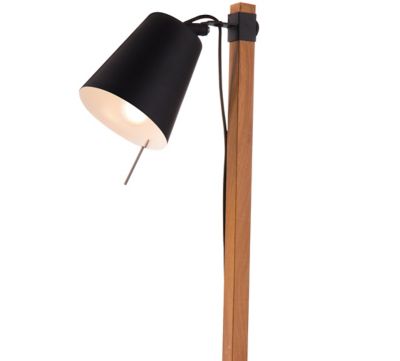 Lampadaire incandescent Menonry GoodHome E27 noir mat