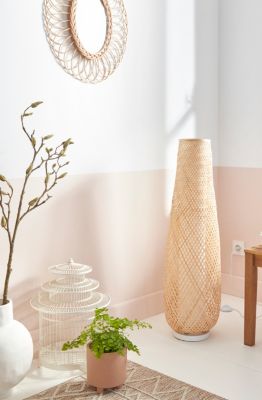 Lampadaire Kasungu E27 60w IP20 ø28 x h. 95,5 cm GoodHome coloris naturel