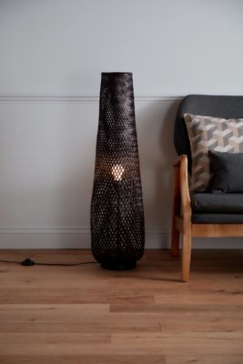 Lampadaire Kasungu E27 60W IP20 Ø28 x H. 95,5 cm GoodHome noir