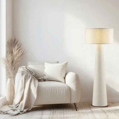 Lampadaire Kusaki tissu beige H.142cm IP20 E27 20W Brilliant