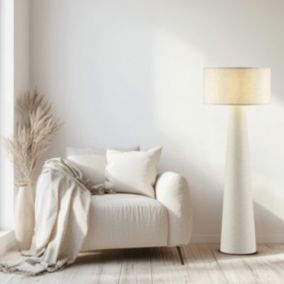 Lampadaire Kusaki tissu beige H.142cm IP20 E27 20W Brilliant