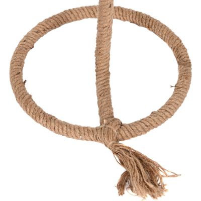 Lampadaire élégant lin et corde pour ambiance cosy 40 x 40 x 151 cm Marron tressé et blanc naturel