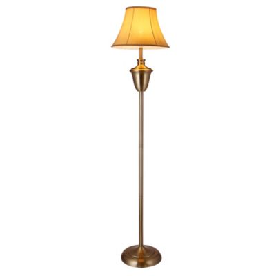 Lampadaire Lampe à Pied Lampe Torchère Cuivre Poli 157 Cm Beige Brun Blanc lux.pro