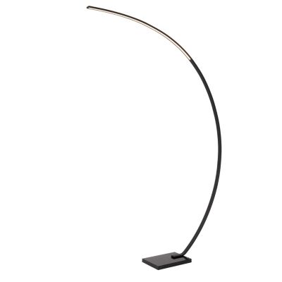Lampadaire LED Curve en arc noir IP20 540lm 15W H.192cm Lucide