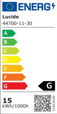 Lampadaire LED Curve en arc noir IP20 540lm 15W H.192cm Lucide