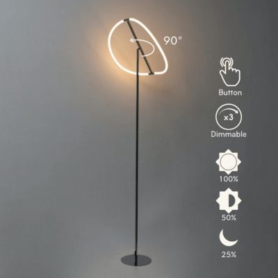 Lampadaire LED Dimmable design courbe orientable - Molfaro