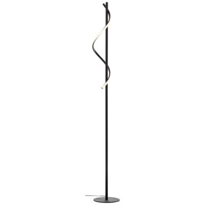 Lampadaire LED Eunice métal noir mat H.150cm IP20 E27 16W Brilliant