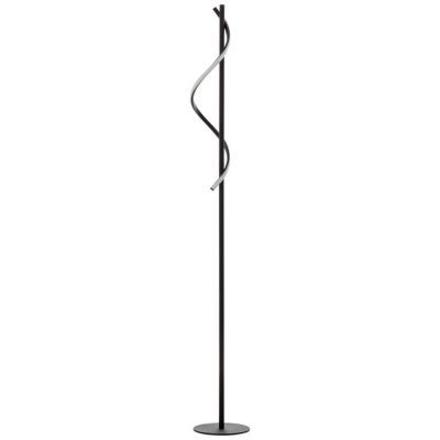 Lampadaire LED Eunice métal noir mat H.150cm IP20 E27 16W Brilliant