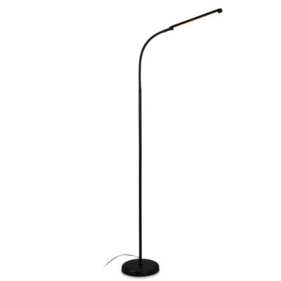 Lampadaire LED orientable avec variateur tactile  IP20  1265x210x660mm  3.000K  65W / 600lm  noir  mémoire incluse