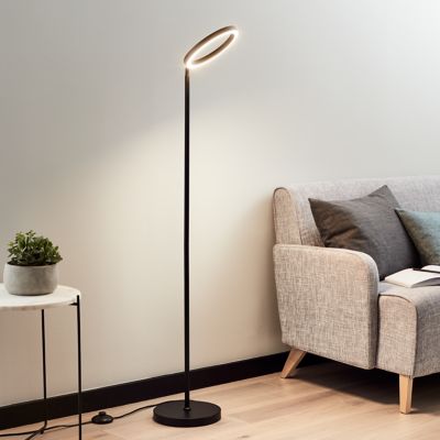 Lampadaire LED Taphao GoodHome intégrée noir mat blanc chaud 960lm dimmable