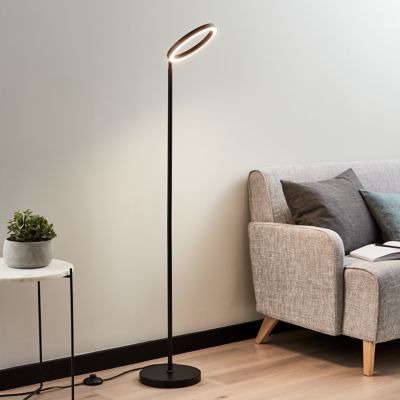 Lampadaire LED Taphao GoodHome intégrée noir mat blanc chaud 960lm dimmable