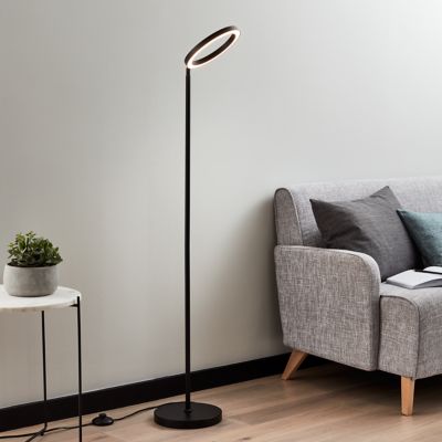 Lampadaire LED Taphao GoodHome intégrée noir mat blanc chaud 960lm dimmable