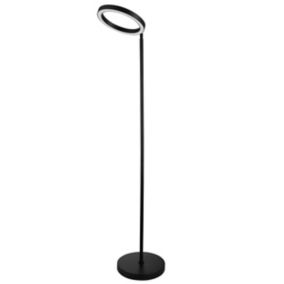 Lampadaire LED Taphao GoodHome intégrée noir mat blanc chaud 960lm dimmable