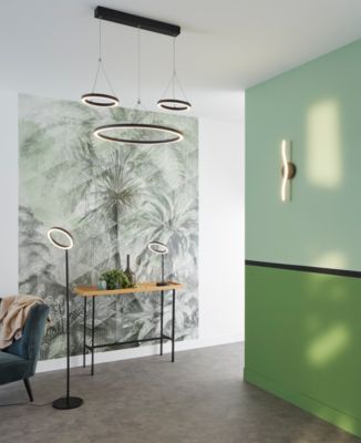 Lampadaire LED Taphao GoodHome intégrée noir mat blanc chaud 960lm dimmable