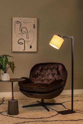 Lampadaire LESLEY en métal avec 1xE27 - Noir - Lucide