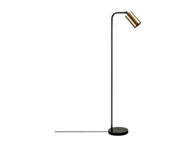 Lampadaire liseuse en métal - H. 120 cm - Doré et Noir - MELITA