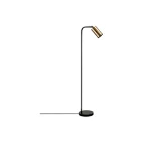 Lampadaire liseuse en métal - H. 120 cm - Doré et Noir - MELITA