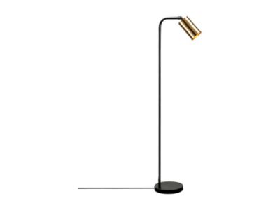 Lampadaire liseuse en métal - H. 120 cm - Doré et Noir - MELITA