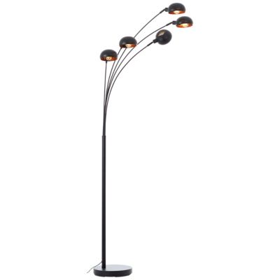 Lampadaire Livo 5 lampes métal noir IP20 E14 H.210cm Brilliant