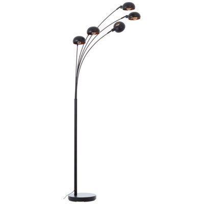 Lampadaire Livo 5 lampes métal noir IP20 E14 H.210cm Brilliant