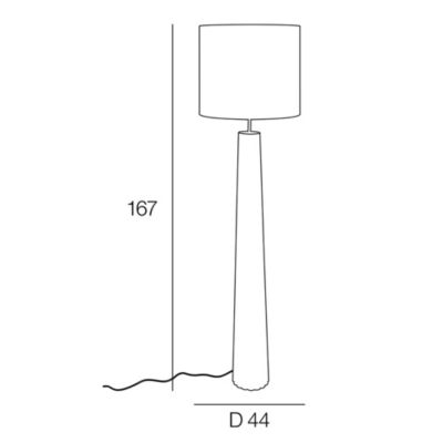 Lampadaire Marius 60W IP20 H.167 x Ø44 cm naturel Corep