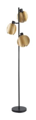 Lampadaire métal doré H.166cm E27 60W, Jumell Jafi