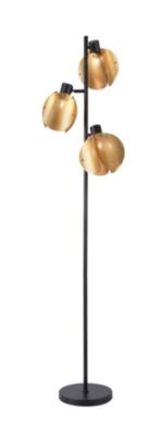 Lampadaire métal doré H.166cm E27 60W, Jumell Jafi