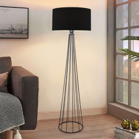 Lampadaire Neath hauteur 155 cm E27 anthracite noir lux.pro