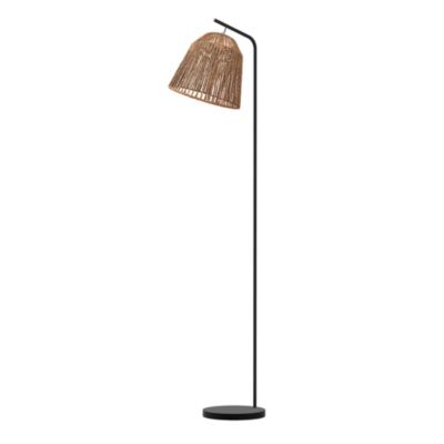 Lampadaire Ninetta Dunalux IP20 E27 40w couleur noir et naturel ⌀30 x h.157 cm
