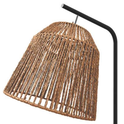 Lampadaire Ninetta Dunalux IP20 E27 40w couleur noir et naturel ⌀30 x h.157 cm