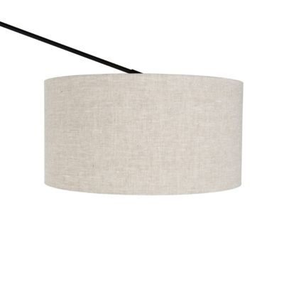 Lampadaire noir avec abat-jour gris clair 50 cm réglable - Editor