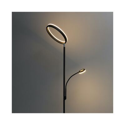Lampadaire noir double éclairage LED - Pancho