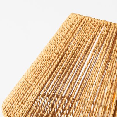 Lampadaire papier tressé style bohème naturel avec abat-jour E27
