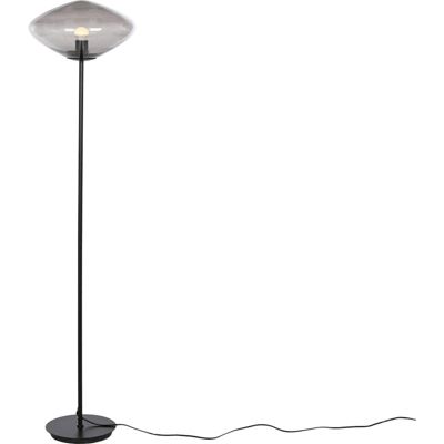 Lampadaire épuré en verre gris pour ambiance cosy 39 x 39 x 150 cm Gris clair métallisé