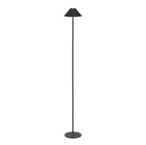 Lampadaire rechargeable en métal, noir D :19cm