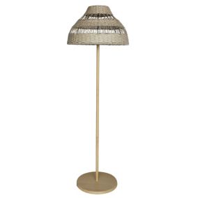 Lampadaire sans fil ELION Beige Rotin H168cm