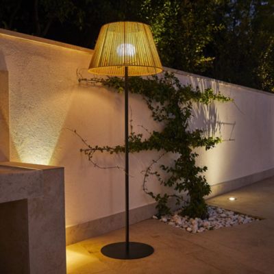 Lampadaire sans fil en acier et corde H.170 cm 8.4 W IP54 Lumisky Raffy