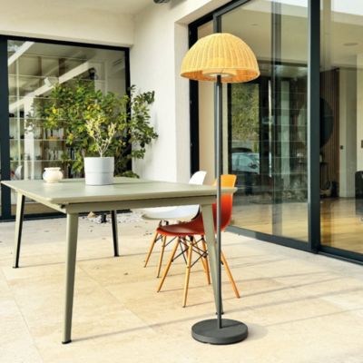 Lampadaire sans fil FAROE TALL Beige Polyrotin H160cm