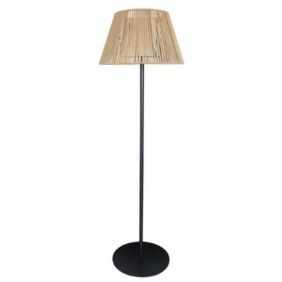 Lampadaire sans fil TALL RAFFY Marron Corde et métal H170 cm